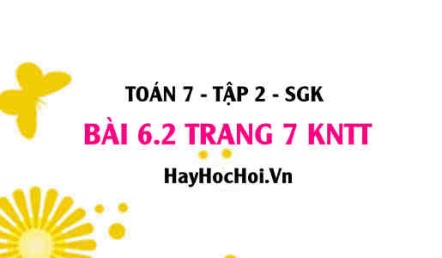 Bài 6.2 trang 7 Toán 7 Tập 2 Kết nối tri thức